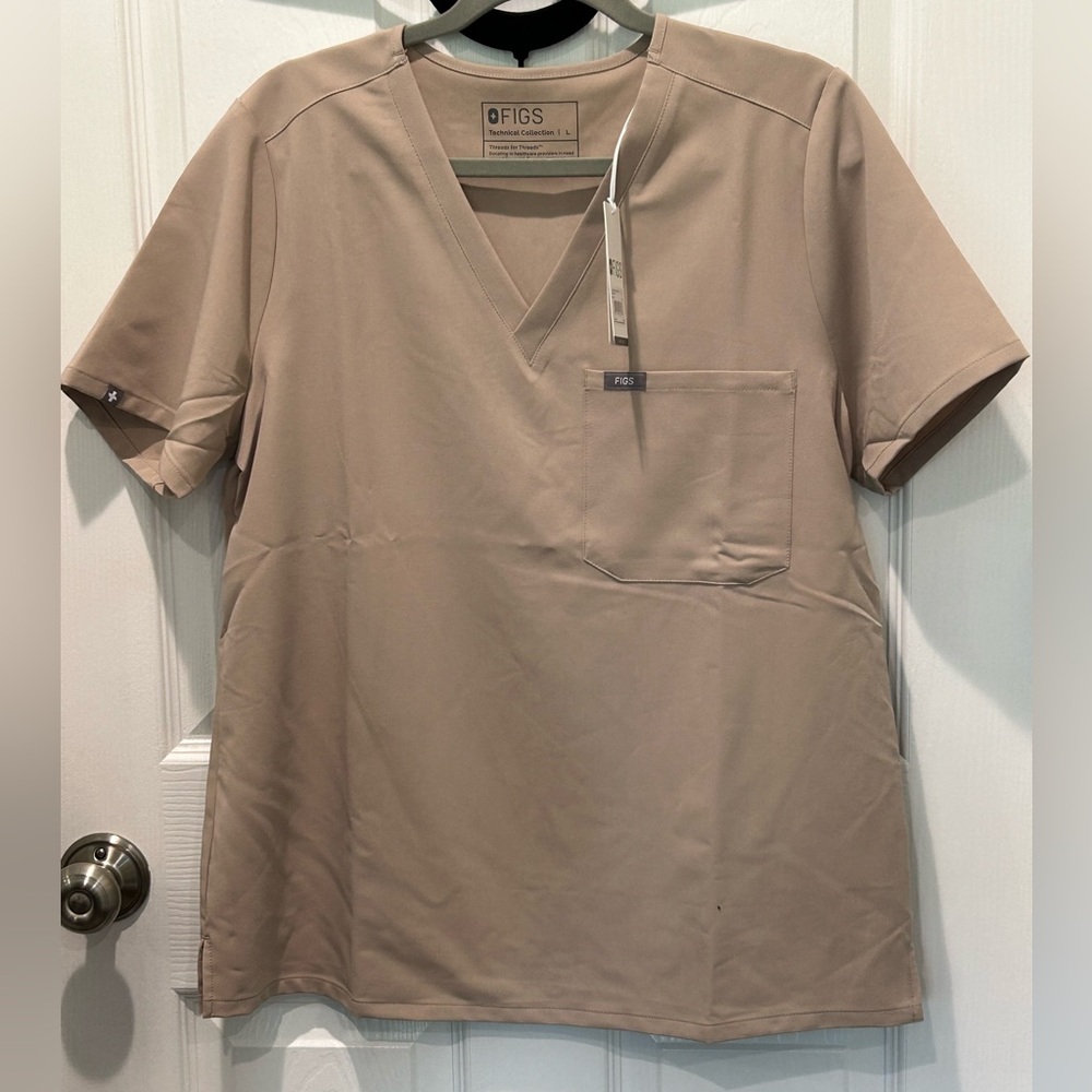 FIGS Women's Tan Scrub Top